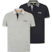 Jan Vanderstorm Shirt ' Haraldfred ' navy / grijs / zilvergrijs / zwart