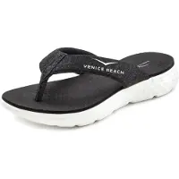 Venice beach Teenslipper zwart gemêleerd / offwhite