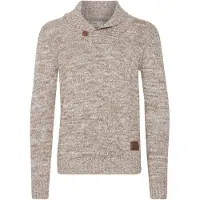 !Solid Trui 'Phil' beige / mokka