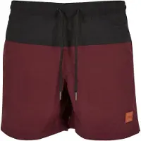 Urban Classics Zwemshorts bordeaux / zwart