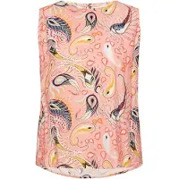 Usha Blouse navy / mosterd / pink / rosa