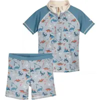 Playshoes UV-bescherming smoky blue / blauw denim / donkeroranje / wijnrood