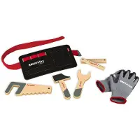 Janod Brico'kids - DIY Gereedschapsriem Met Houten Gereedschap En Handschoenen - Essentieel Accessoire Voor De Kleine Doe-Het-Zelver - Geschikt Vanaf 3 Jaar