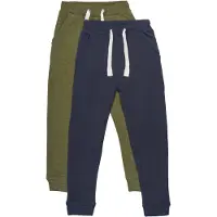 Minymo Broek navy / groen gemêleerd