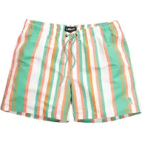 Men Plus Zwemshorts grasgroen / kreeft / wit