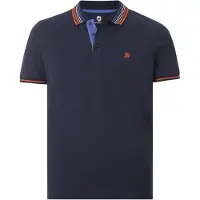 Jan Vanderstorm Shirt ' Volkbert ' donkerblauw / bloedrood / wit