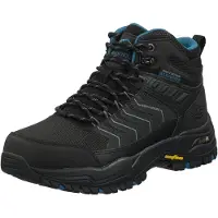 SKECHERS Veterboots 'Arch Fit Dawson - Raveno' blauw / zilvergrijs / zwart