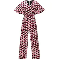 s.Oliver Black Label Jumpsuit rosa / magenta / zwart / wit