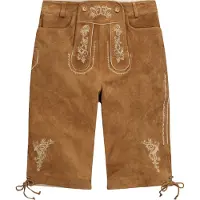 Men Plus Klederdracht broek bruin / wit