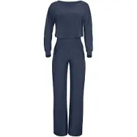 Winshape Jumpsuit ' JS101LSC ' antraciet / wit