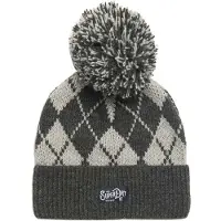 Superdry Gebreide Beanie met Patroon Grijs Grootte: 1SIZE