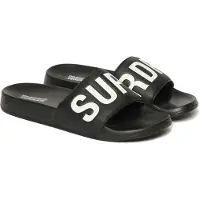 Superdry Strand-/badschoen zwart / wit