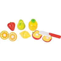 Goki Speelgoedkeuken - Snijset Fruit - 13 Delen - Hout Met Velcro - 3 Jaar