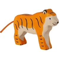Holztiger Wildernis - Tijger Staand - 14X3X11Cm - Houten Figuur - Handgemaakt
