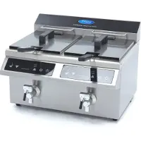 Maxima Frituurpan - 2x 8 L - 2 Manden - met Tapkraan - Inductie