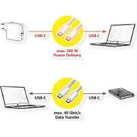 Roline USB4 Gen3x2 Kabel, C-C, M/M, 40Gbit/s, 240W , wit, 2 m
