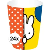 Nijntje 24x themafeest bekers/bekertjes 200 ml - Drinkbekers -