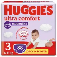 Huggies Ultra Comfort Mutandina Size 3 Diapers 88 Units Transparant Kinderen