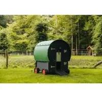 Nestera Wagon - Kippenhok - tot 10 kippen - Zwart/Groen - 174x113x138 cm
