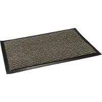 Buemag 2x Stuks anti slip deurmatten/schoonloopmatten pvc bruin 60 x 40 cm voor binnen - Droogloopmatten