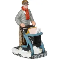 Luville Sledgeholm Kerstdorpminiatuur Old Man With Walker (man Met Rollator) 4,5 X 3,5 X 7 Cm