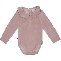 Frogs and Dogs - Velours romper | Rose smoke - Katoen - Maat 80