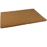 Buemag 2x Stuks anti slip deurmatten/vloermatten pvc/kokos bruin 60 x 40 cm voor binnen - Kokosvezel droogloopmatten
