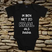 Babybugz Rompertje - Baby rompertje met tekst: Ik ben net zo kaal als papa - Organic katoen