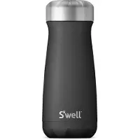 Swell Traveler drinkfles, zwart onyx, 470 ml. Vacuüm geïsoleerde reisfles voor koude en warme dranken - BPA-vrije roestvrijstalen waterfles