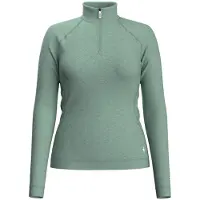 Smartwool Ondershirt Women Classic Thermal Merino Base Layer 1/4 Zip Hoodie Boxed Cascade Green Heather-L