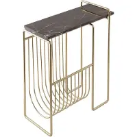 AYTM tijdschriftenrek Sino, bijzettafel, goudkleurig Sino, messing / goud, metaal, Design