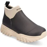 Woden Enkellaarsje 'Irene' beige / zwart