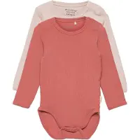 Minymo - Kid's Body L/S (2-Pack) - Ondergoed 56, roze