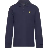 Lyle & Scott Jongens Poloshirt met Lange Mouwen van Katoen - Marineblauw