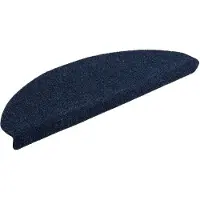 vidaXL Trapmatten zelfklevend 10 stuks 65x21x4 cm marineblauw halfrond groot