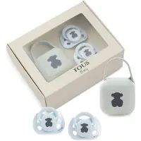 Tous Bear Pacifiers+box Zilver +0 Months Kinderen