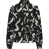 ONLY ONLNOVA LIFE ELITE L/S EMMA SHIRT AOP Dames Blouse - Black 587 Yoko