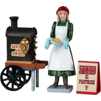 Lemax Caddington Village Kerstdorpminiatuur Savory & Pies & Pastries (gebakskraam) 2,2 X 6,9 X 6,5 Cm 3-delig