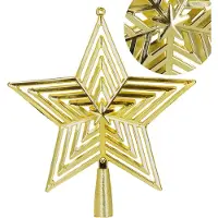 Springos Kerstboom Piek | Ster | 23 cm | Goud