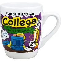 123 Kado koffiemokken Cartoon mok 'collega'