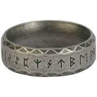 EtNox Ring - Runen - zilverkleurig - Maat 59