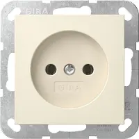 Gira Systeem 55 Wandcontactdoos ZONDER randaarde inbouw 1V Crème wit 448001