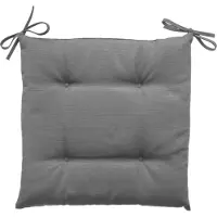 Hespéride Korai Stoelkussen met lintjes - Waterafstotend - Afneembare hoes - 4 knopen - 40x40cm - Gr