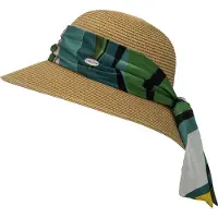 Chillouts - Rockabilly Hoed - Treviso Hat - voor Vrouwen - bruin-groen - Maat XS