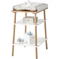 Vertbaudet Verschoontafel CONFETTI wit/hout
