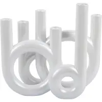 PT Living Kandelaar Rings Large Metallic White
