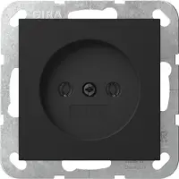 Gira Systeem 55 Wandcontactdoos ZONDER randaarde 1V Mat Zwart 4480005