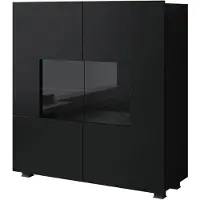 Meubella Dressoir Calgary - Mat Zwart - 100 cm - Opbergkast - Kast