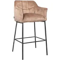 Bronx Velvet barkruk Jayron taupe 82 cm