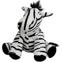 MBW Pluche knuffel zebra 19 cm - Knuffeldier